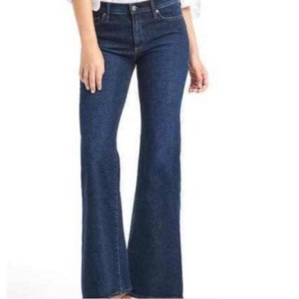 GAP Women's Flare Jeans - Dark Blue